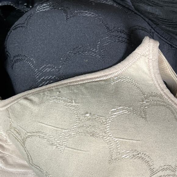 Bali Comfort Revolution Wire Free Bra Bundle Adjustable Straps Nude Black - Picture 1 of 11